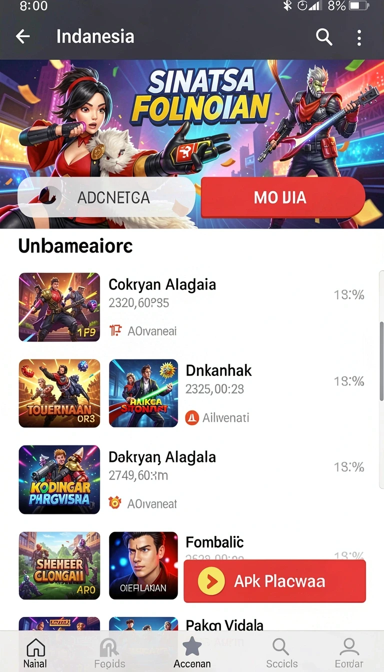 Tampilan utama aplikasi Review Aplikasi buaya77 Versi Terbaru yang intuitif dan efisien.